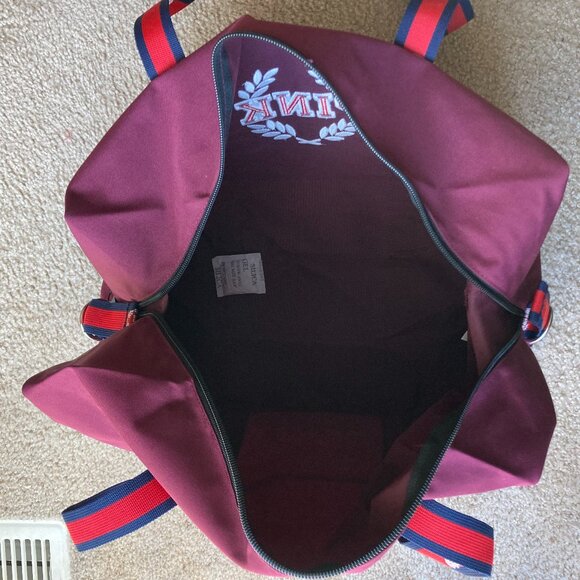Victoria's Secret PINK Burgundy Logo Duffle Weekender Bag. NWT - Picture 11 of 16